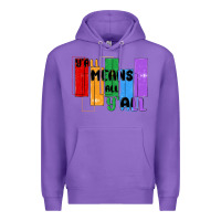 Purple y'all means all y'all Premium Hoodie - MaliasSmallBusiness