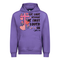 Tulip we love because he first loved us Urban Hoodie - MaliasSmallBusiness