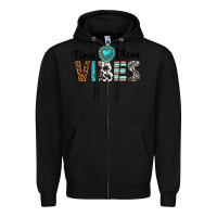 Black tired mom vibes Zipper Hoodie - texasbilliewilder