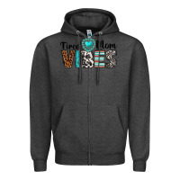 Charcoal Heather tired mom vibes Zipper Hoodie - texasbilliewilder