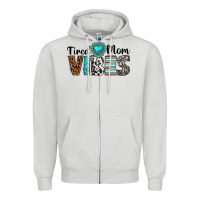 Dove Grey tired mom vibes Zipper Hoodie - texasbilliewilder