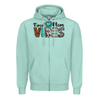 Seafoam tired mom vibes Zipper Hoodie - texasbilliewilder