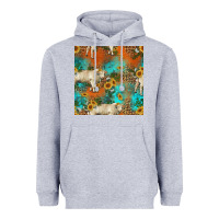 Heather Grey western charolais cow seamless pattern Heavyweight Hoodie - HRA Design Shop