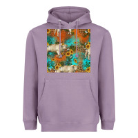 Lavender western charolais cow seamless pattern Heavyweight Hoodie - HRA Design Shop