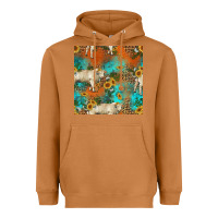 Meerkat western charolais cow seamless pattern Heavyweight Hoodie - HRA Design Shop