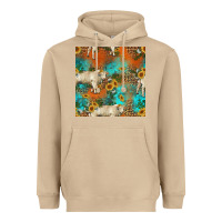 Mushroom western charolais cow seamless pattern Heavyweight Hoodie - HRA Design Shop