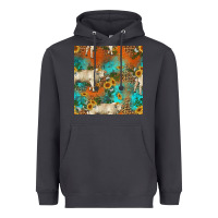 Western Charolais Cow Seamless Pattern Heavyweight Hoodie | Teevron