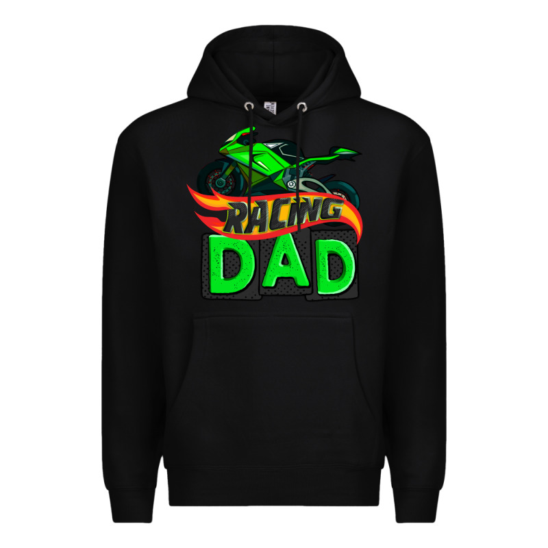 Racing Dad With Racing Motorcycle Premium Hoodie by AdoDesignShop | Teevron