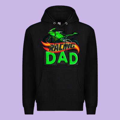 Racing Dad With Racing Motorcycle Premium Hoodie Designed By Adodesignshop