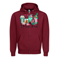 Burgundy nurse fuel coffee cups Zipper Hoodie - Zillion Design Studio