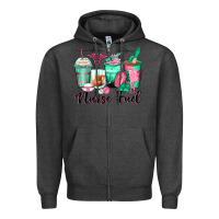 Charcoal Heather nurse fuel coffee cups Zipper Hoodie - Zillion Design Studio