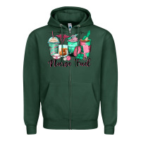 Sports Green nurse fuel coffee cups Zipper Hoodie - Zillion Design Studio