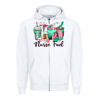 White nurse fuel coffee cups Zipper Hoodie - Zillion Design Studio