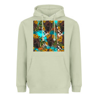 Matcha western bison and sunflowers seamless pattern Heavyweight Hoodie - HRA Design Shop