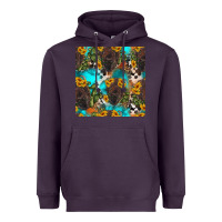 Plum western bison and sunflowers seamless pattern Heavyweight Hoodie - HRA Design Shop