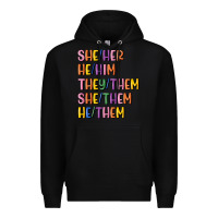 Black lgbtq pronouns Premium Hoodie - MaliasSmallBusiness