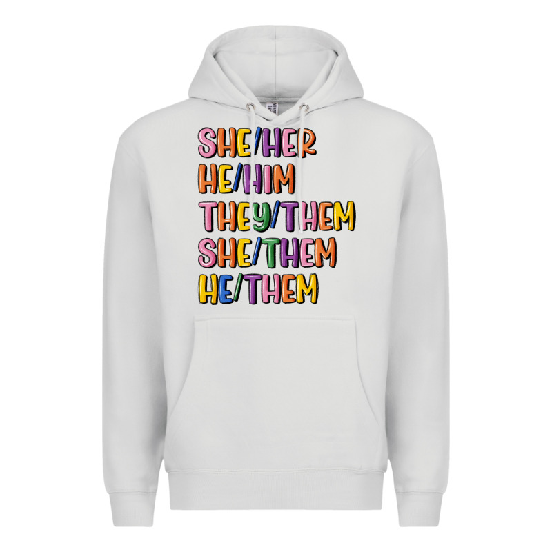 Lgbtq Pronouns Premium Hoodie by MaliasSmallBusiness | Teevron