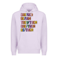 Lilac lgbtq pronouns Premium Hoodie - MaliasSmallBusiness