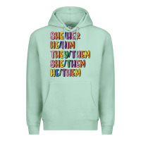 Seafoam lgbtq pronouns Premium Hoodie - MaliasSmallBusiness
