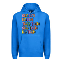 True Royal lgbtq pronouns Premium Hoodie - MaliasSmallBusiness