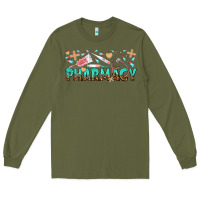 Army Green pharmacy Long Sleeve Tee - texasbilliewilder