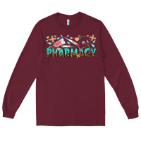 Burgundy pharmacy Long Sleeve Tee - texasbilliewilder