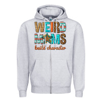 Heather Grey weird moms build character Zipper Hoodie - texasbilliewilder