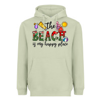 Matcha the beach is my happy place Heavyweight Hoodie - CowhideDigitalArt