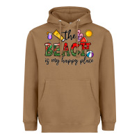 Toasted Coconut the beach is my happy place Heavyweight Hoodie - CowhideDigitalArt