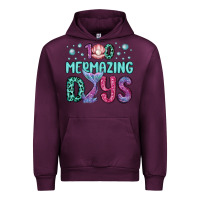 Mauve Wine 100 mermazing days Urban Hoodie - MaliasSmallBusiness