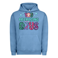 Pigment Pebble Blue 100 mermazing days Urban Hoodie - MaliasSmallBusiness