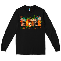 Black fall teacher Long Sleeve Tee - AdoDesignShop