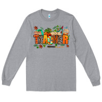 Heather Grey fall teacher Long Sleeve Tee - AdoDesignShop