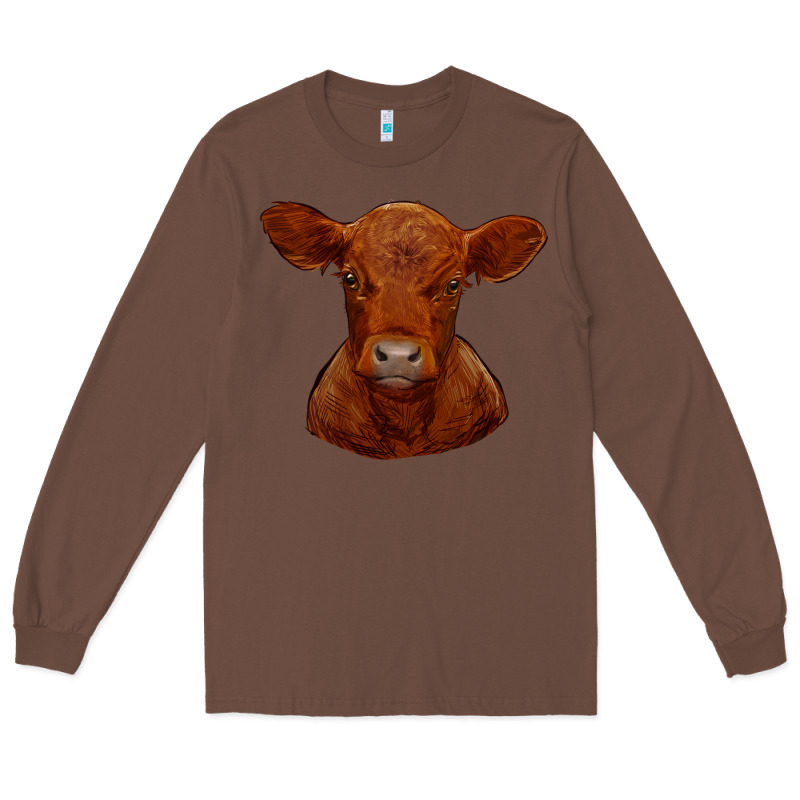 Red Angus Calf Long Sleeve Tee by RanaPortraitStore | Teevron