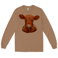 Toasted Coconut red angus calf Long Sleeve Tee - RanaPortraitStore