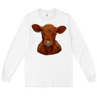 White red angus calf Long Sleeve Tee - RanaPortraitStore