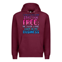 Burgundy 2 places you can stay for free in your lane and ou Premium Hoodie - MaliasSmallBusiness