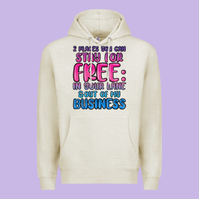 2 Places You Can Stay For Free In Your Lane And Ou Premium Hoodie Designed By Maliassmallbusiness