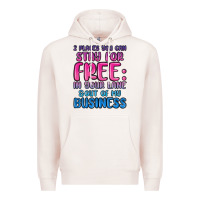 Pale Pink 2 places you can stay for free in your lane and ou Premium Hoodie - MaliasSmallBusiness