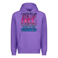 Purple 2 places you can stay for free in your lane and ou Premium Hoodie - MaliasSmallBusiness