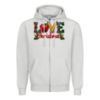 Dove Grey love christmas teacher Zipper Hoodie - RanaPortraitStore