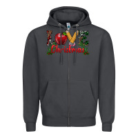 Smoke love christmas teacher Zipper Hoodie - RanaPortraitStore