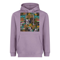 Lavender western two cute heifers seamless pattern Heavyweight Hoodie - HRA Design Shop
