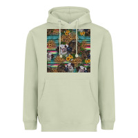 Matcha western two cute heifers seamless pattern Heavyweight Hoodie - HRA Design Shop