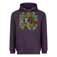 Plum western two cute heifers seamless pattern Heavyweight Hoodie - HRA Design Shop