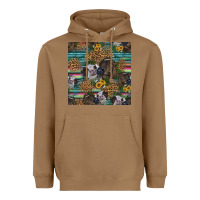 Toasted Coconut western two cute heifers seamless pattern Heavyweight Hoodie - HRA Design Shop