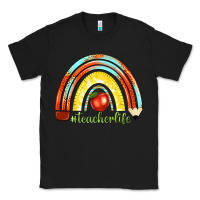 Black teacher life with rainbow Classic Tee - texasbilliewilder
