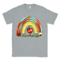 Heather Grey teacher life with rainbow Classic Tee - texasbilliewilder