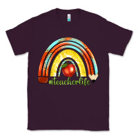 Plum teacher life with rainbow Classic Tee - texasbilliewilder
