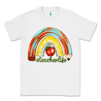 White teacher life with rainbow Classic Tee - texasbilliewilder